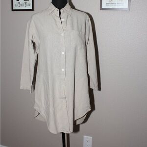 Women's Long Sleeve Beige Shirt